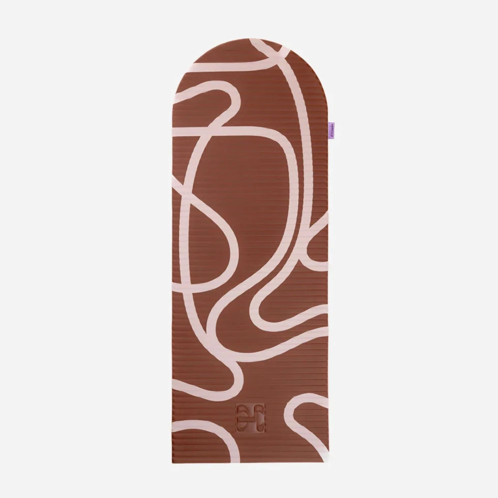 Mata do ćwiczeń Bari Choco Print Terracotta Hercule Studio