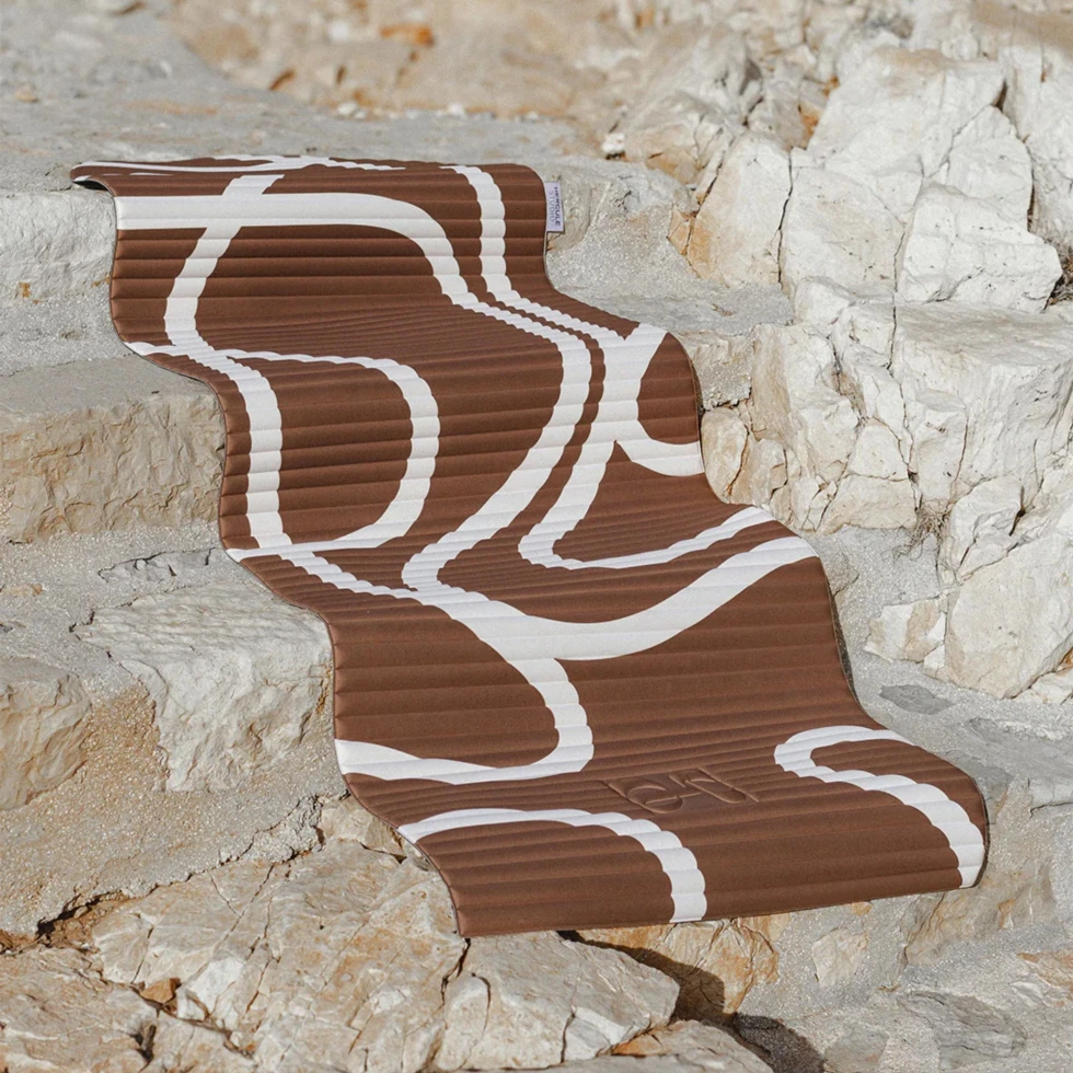 Mata do ćwiczeń Bari Choco Print Terracotta Hercule Studio