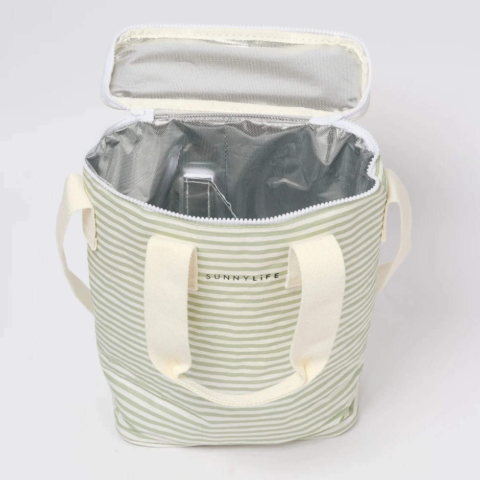 Torba termiczna na napoje La Palma Sage Stripe SUNNY LIFE