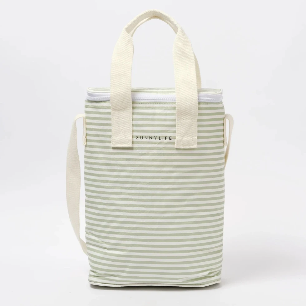 Torba termiczna na napoje La Palma Sage Stripe SUNNY LIFE