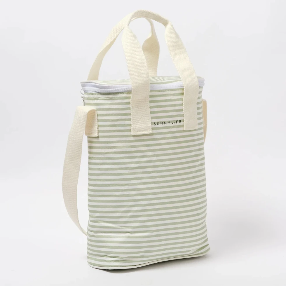 Torba termiczna na napoje La Palma Sage Stripe SUNNY LIFE