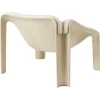 Fotel F300 Smooth Leather,Cream/Pastel Green Gubi