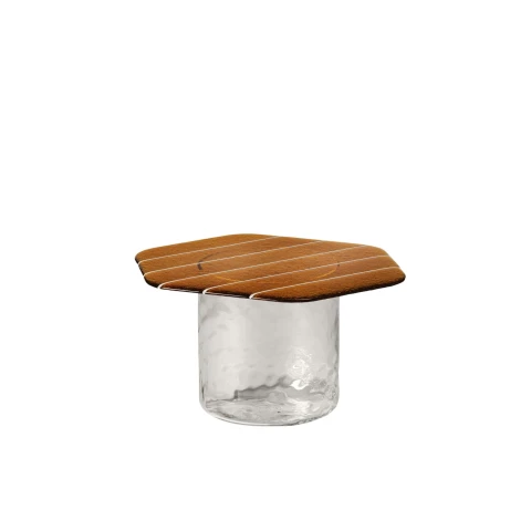 Stolik kawowy Striche Low Arancione/Cristallo Miniforms