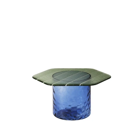 Stolik kawowy Striche Low Menta/Blu Miniforms
