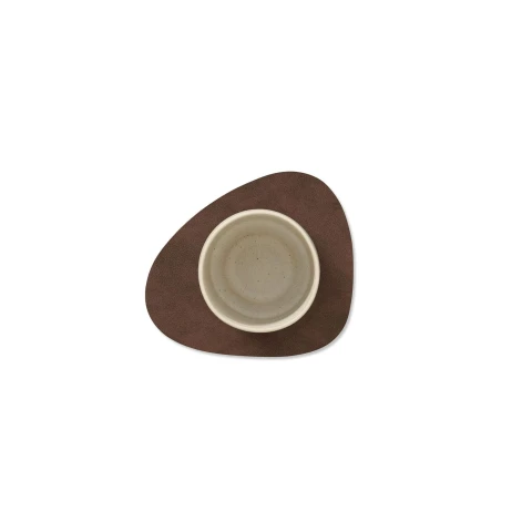 Podkładka pod szklankę Curve Nupo Dark Brown 11x13cm LindDNA