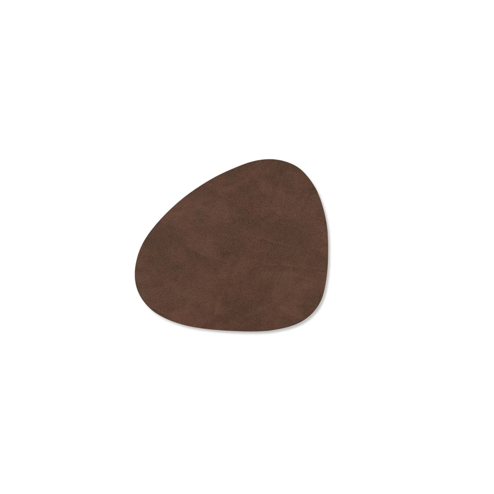Podkładka pod szklankę Curve Nupo Dark Brown 11x13cm LindDNA