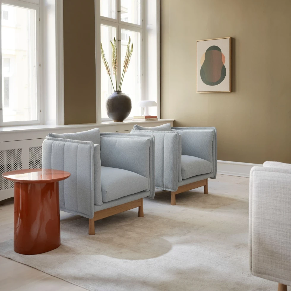 Stolik boczny Kin High-Gloss Burnt Orange Wendelbo