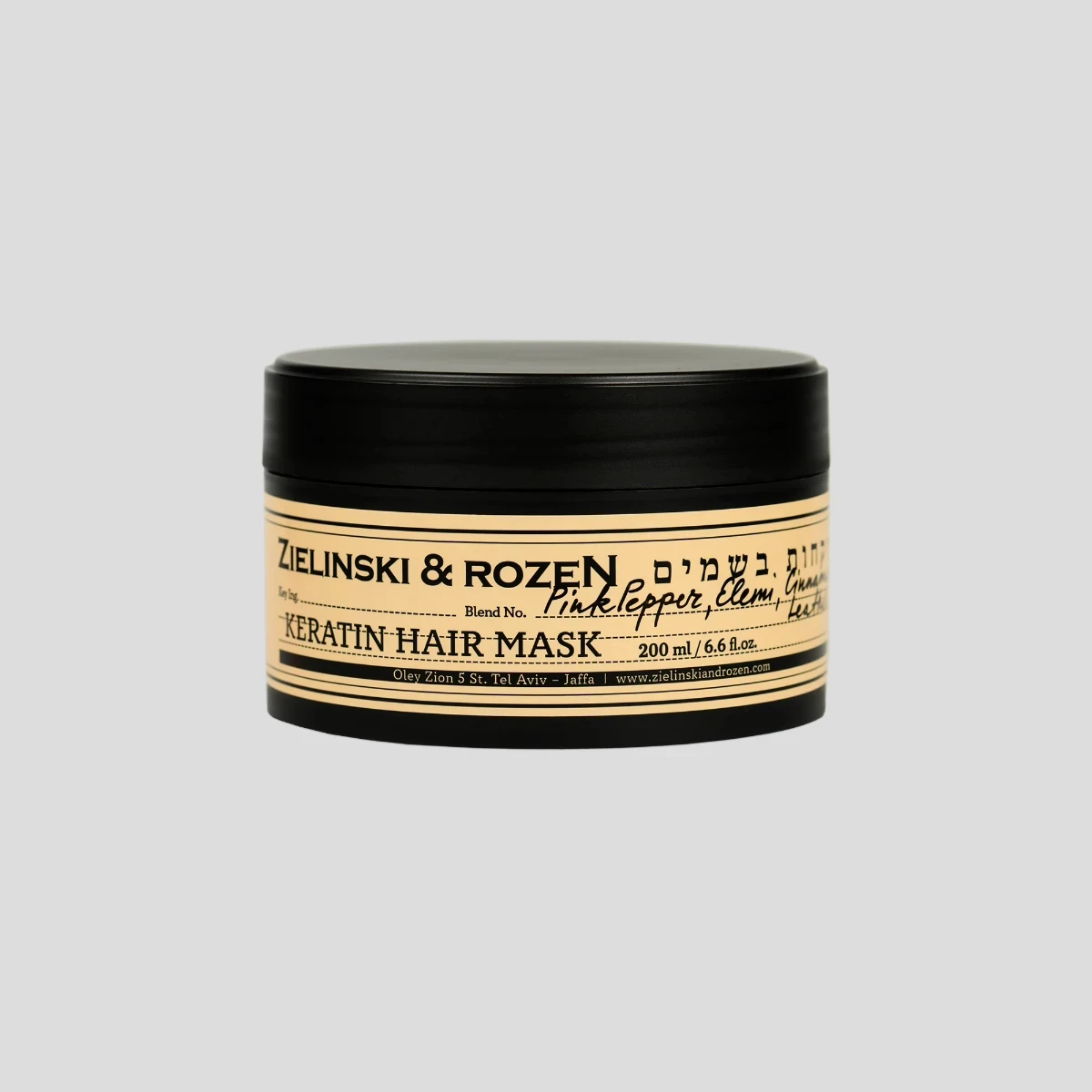 Keratynowa maska do włosów 200ml Pink Pepper, Elemi, Cinnamon, Leather Zielinski & Rozen