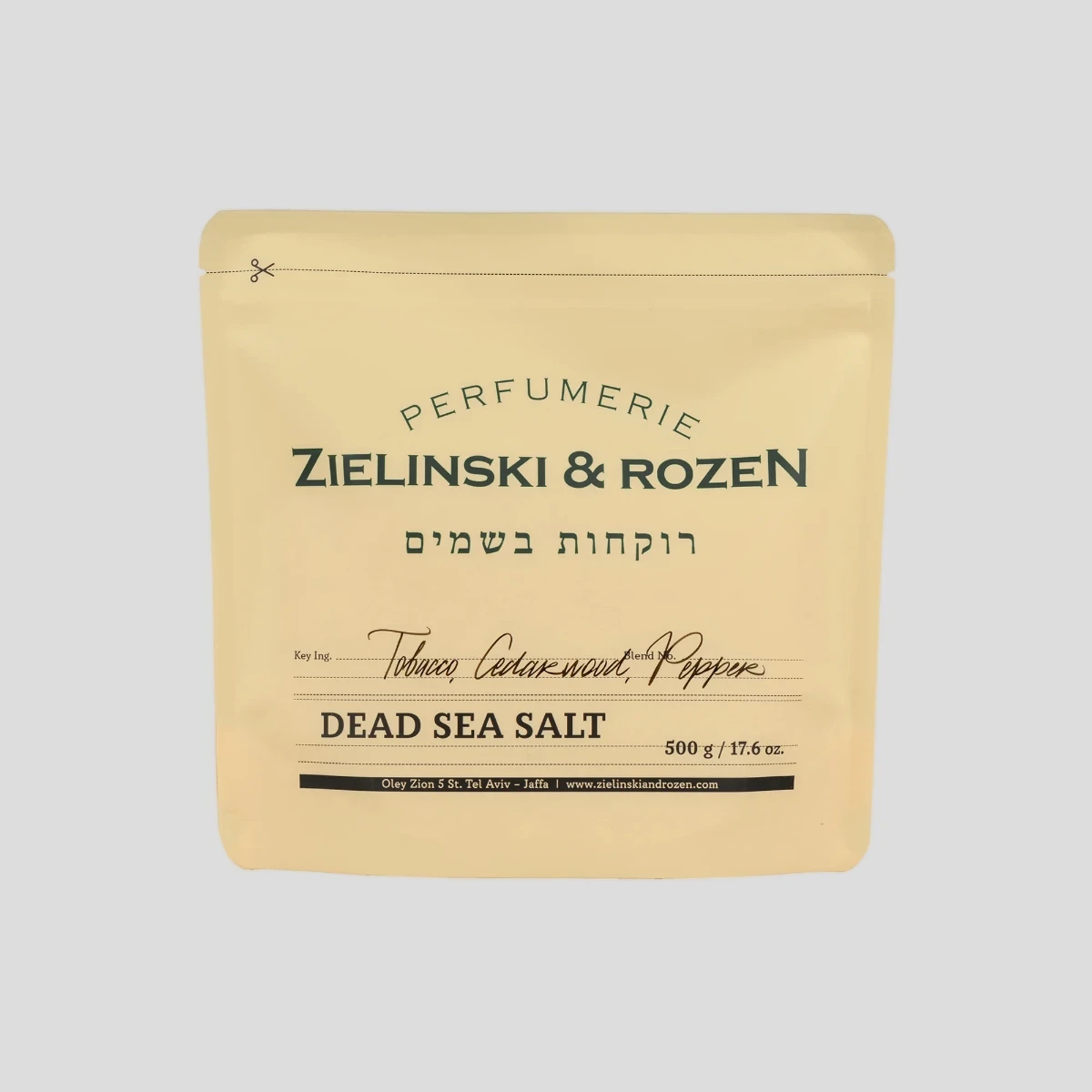 Sól do kąpieli Tobacco, Cedarwood, Pepper Zielinski & Rozen