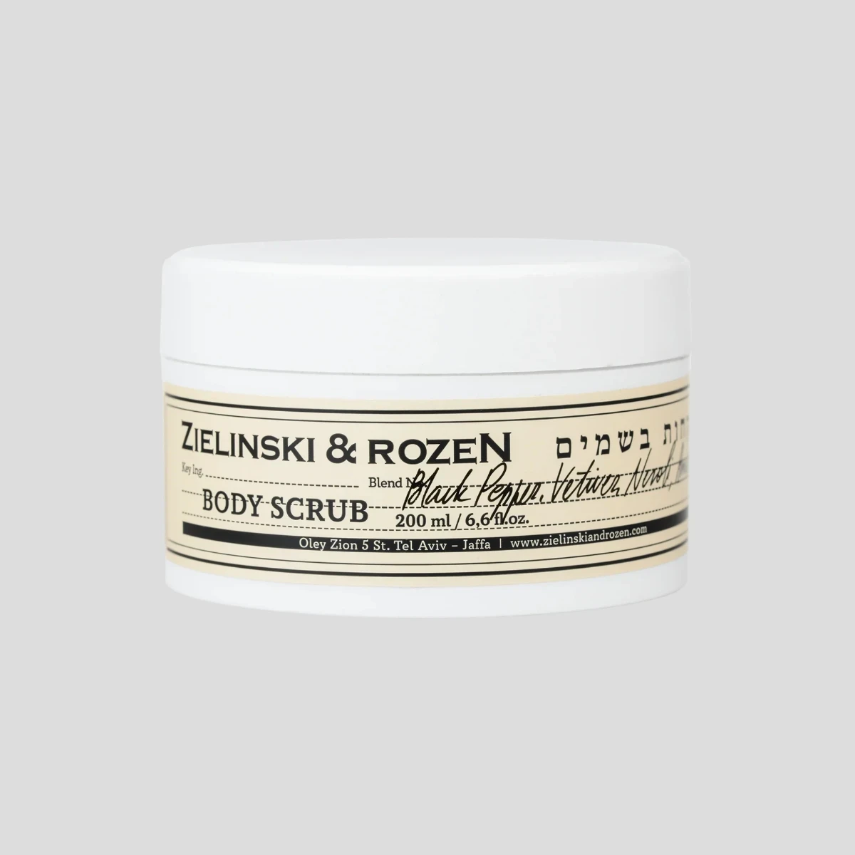 Peeling do ciała 200ml Black Pepper, Vetiver, Neroli, Amber Zielinski & Rozen
