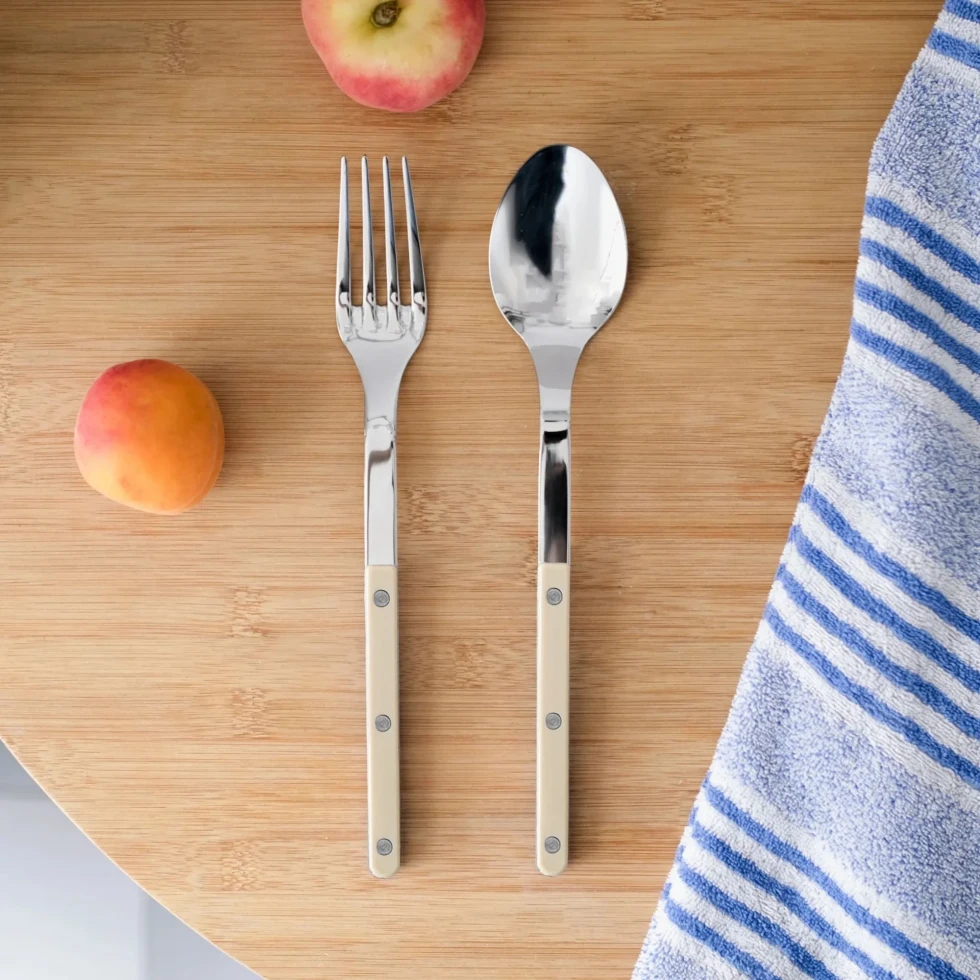 Zestaw 2 sztućców do serwowania Bistrot Light Kaki Sabre Paris