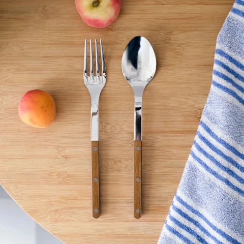 Zestaw 2 sztućców do serwowania Bistrot Teak Sabre Paris