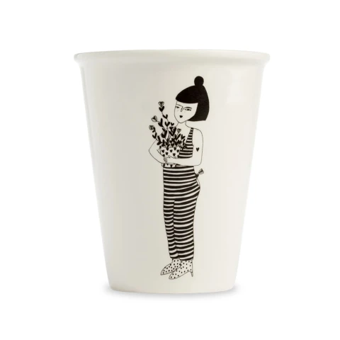 Porcelanowy kubek Lili Flowerpot helen b