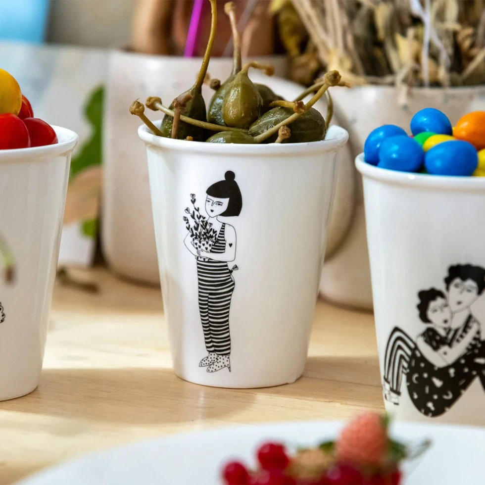 Porcelanowy kubek Lili Flowerpot helen b