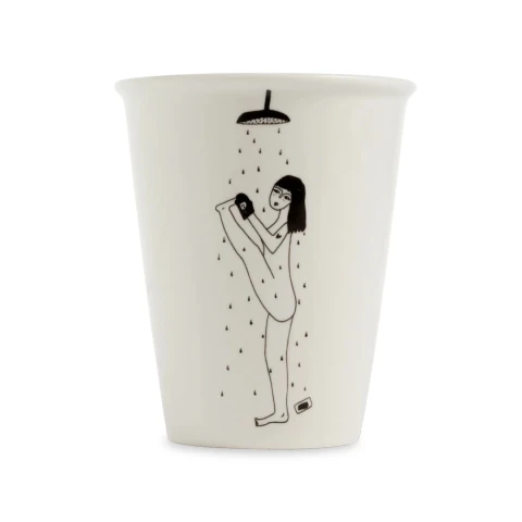 Porcelanowy kubek Yoga In The Shower helen b