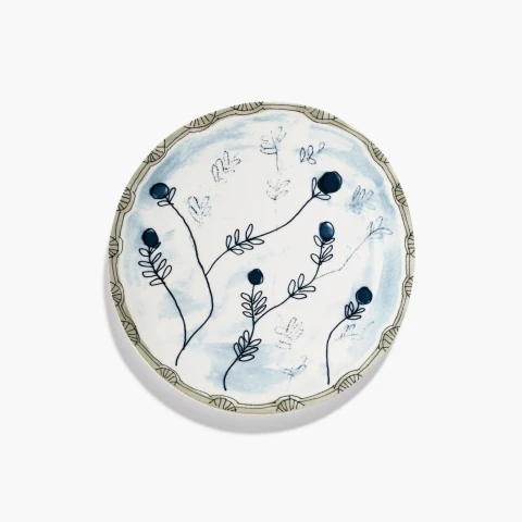 Talerz Midnight Flowers by Marni mirtillo tea Ø28cm Serax