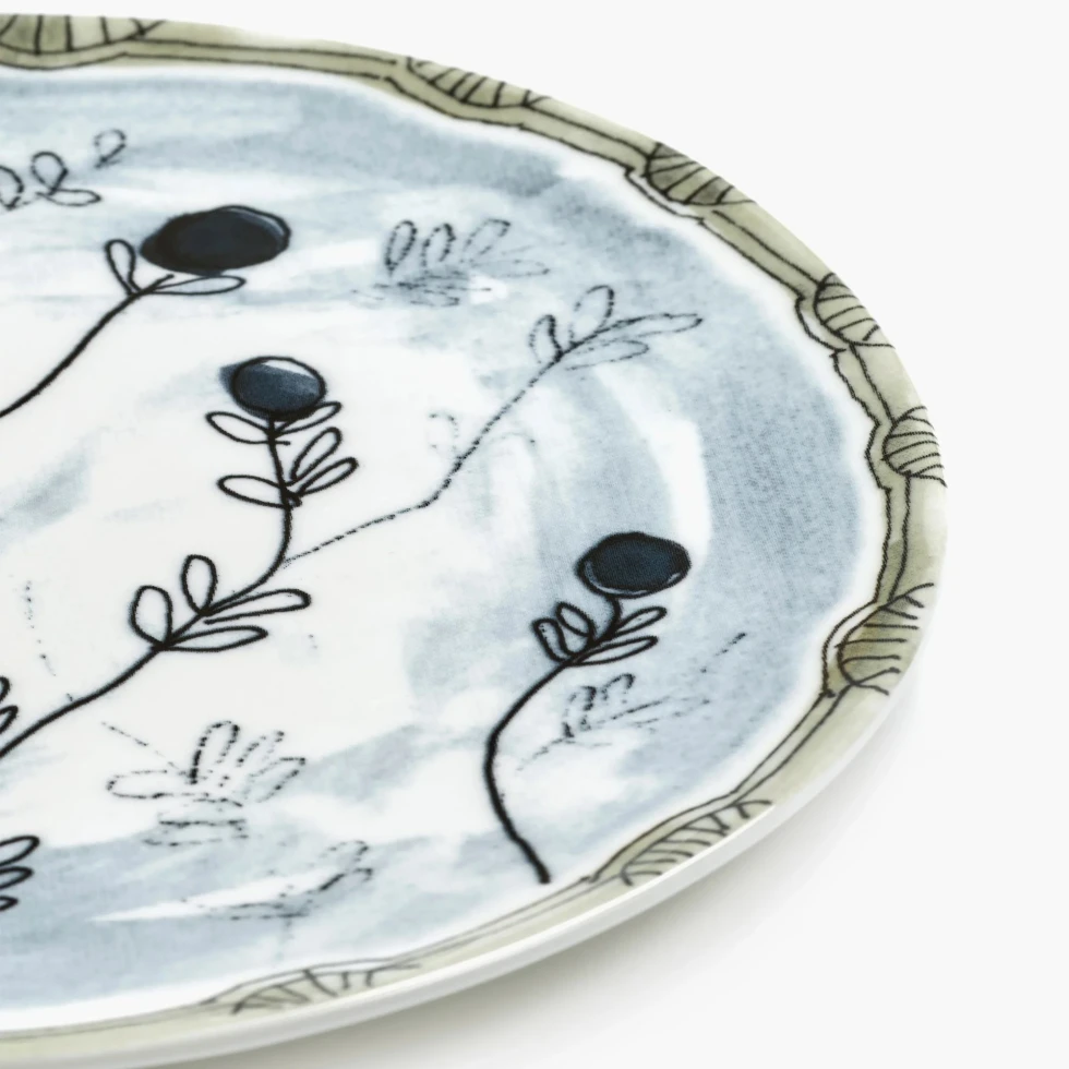 Talerz Midnight Flowers by Marni mirtillo tea Ø28cm Serax