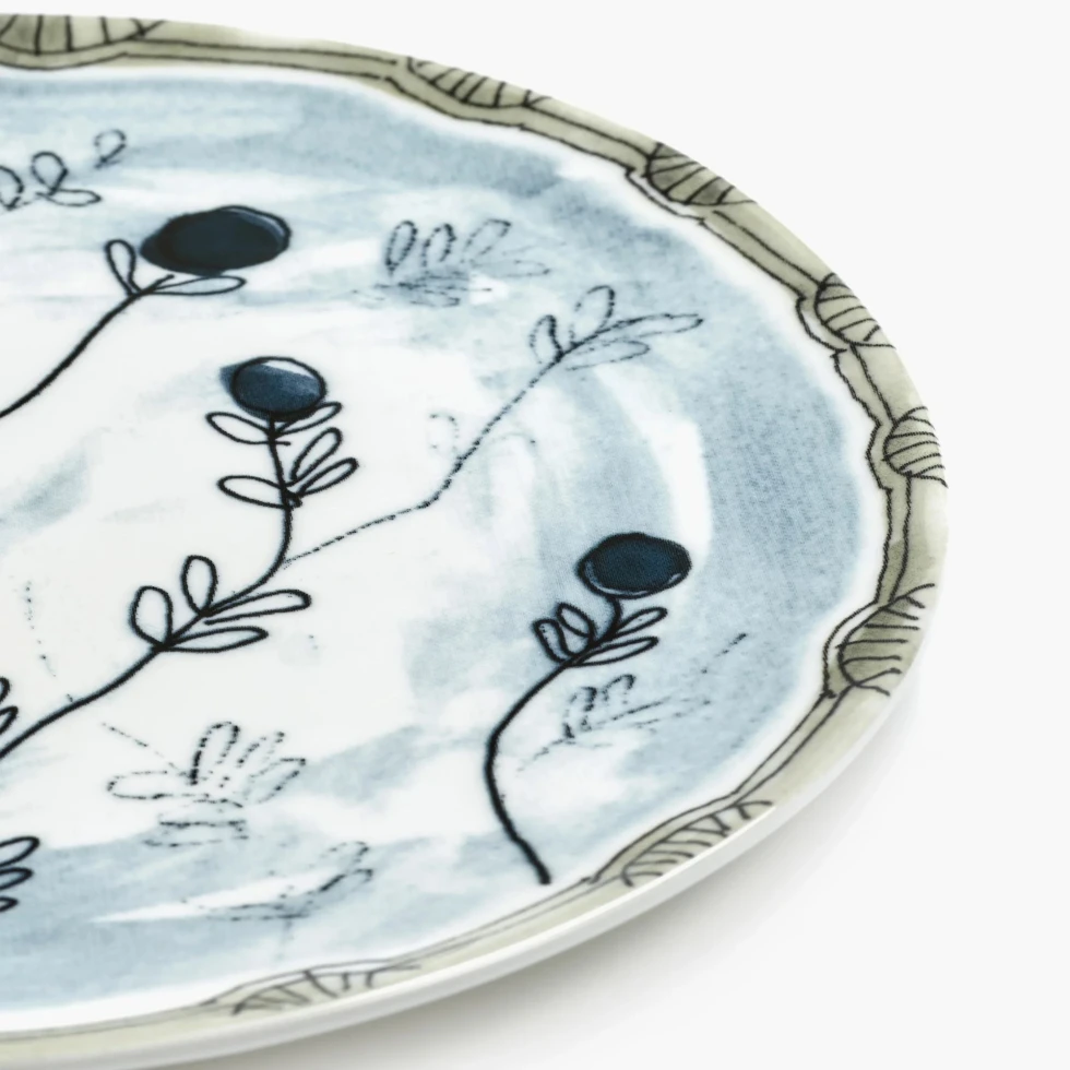Talerz Midnight Flowers by Marni mirtillo tea Ø24cm Serax