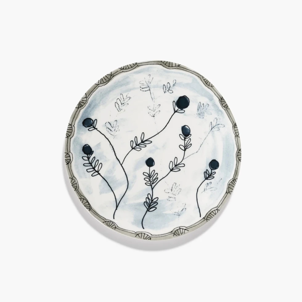 Talerz Midnight Flowers by Marni mirtillo tea Ø24cm Serax