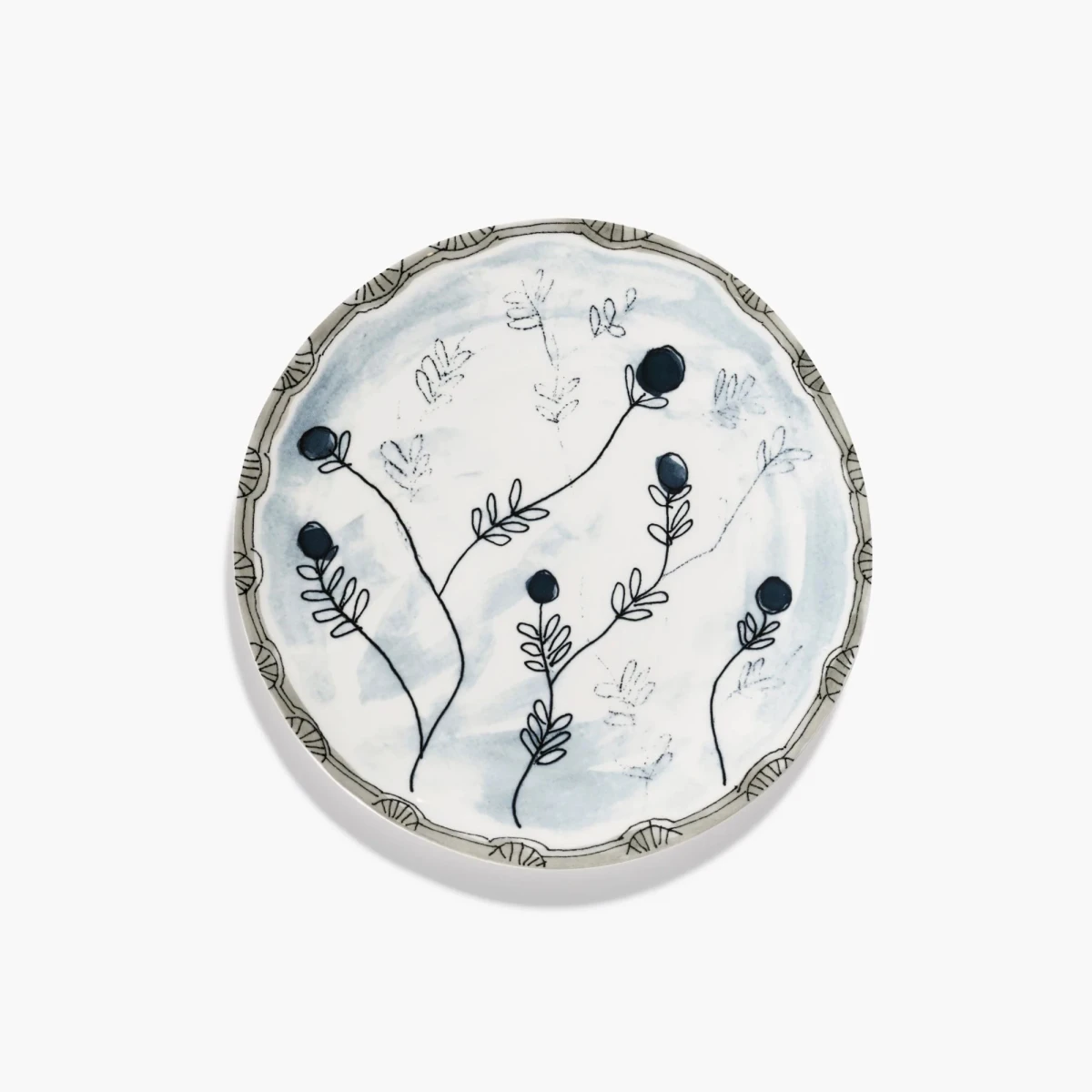 Talerz Midnight Flowers by Marni mirtillo tea Ø24cm Serax