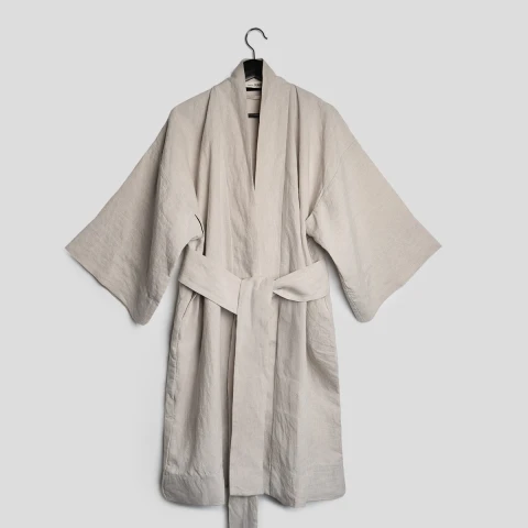 Kimono lniane oatmeal stonewash take a NAP