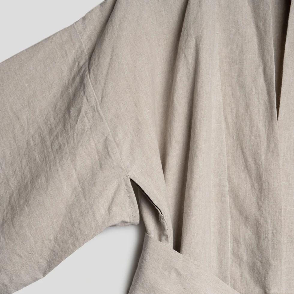 Kimono lniane oatmeal stonewash take a NAP