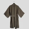 Kimono lniane olive stonewash take a NAP