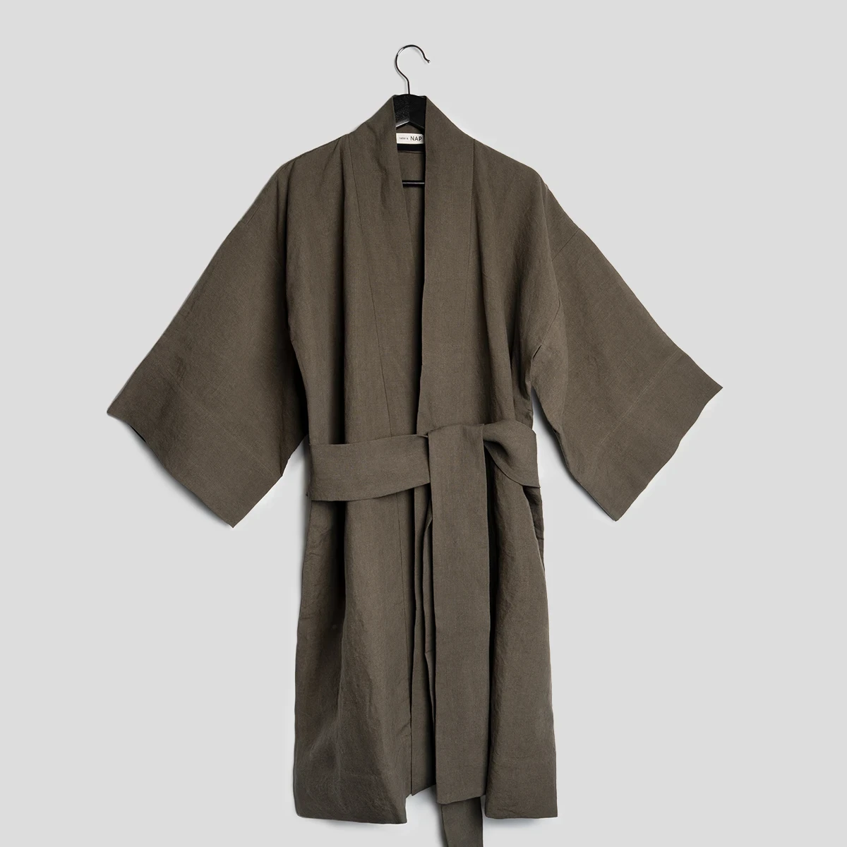 Kimono lniane olive stonewash take a NAP