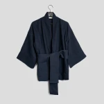 Kimono krótkie lniane navy stonewash take a NAP