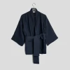 Kimono krótkie lniane navy stonewash take a NAP