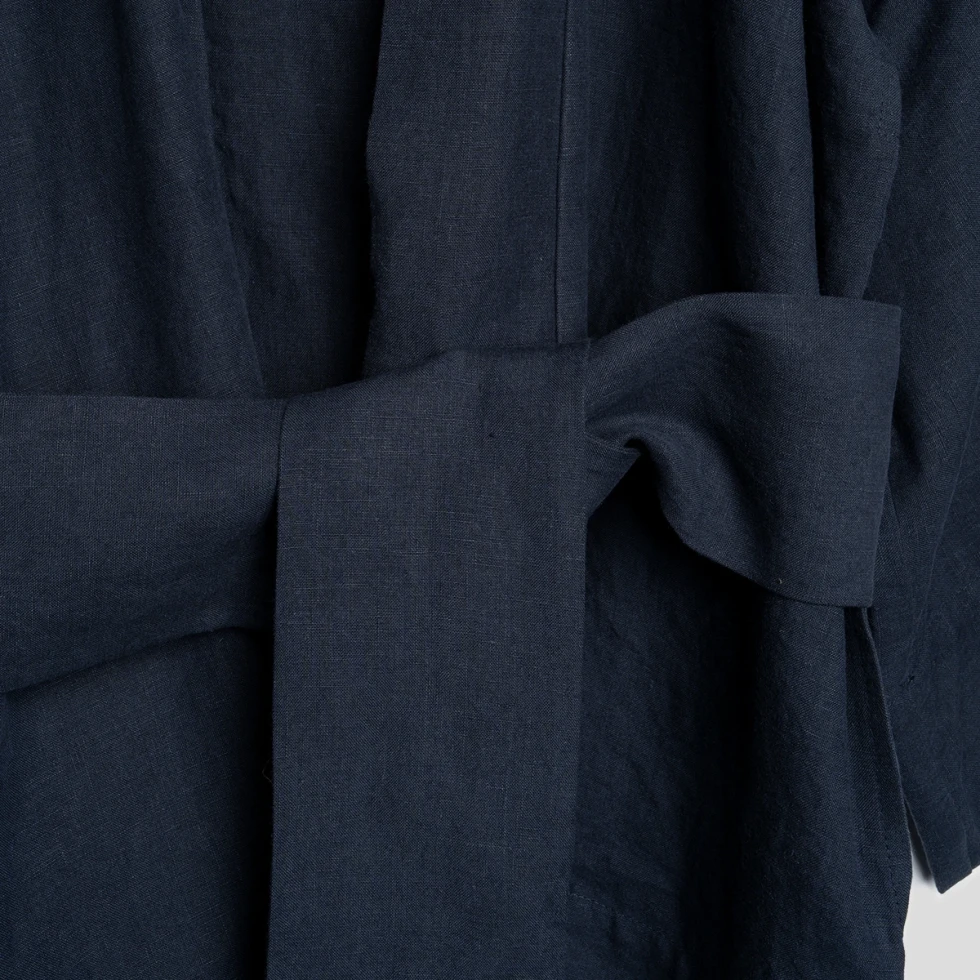 Kimono krótkie lniane navy stonewash take a NAP