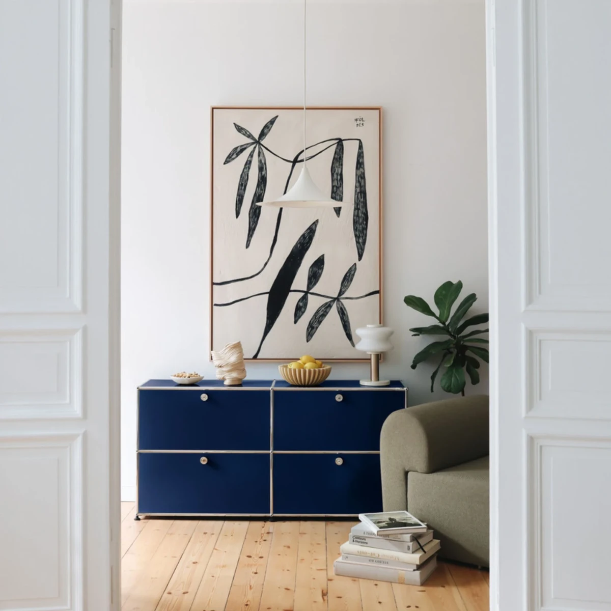 Kredens Haller Steel Blue USM