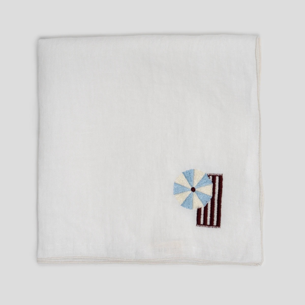 Serwetka z haftem parasol, 40x40, white take a NAP
