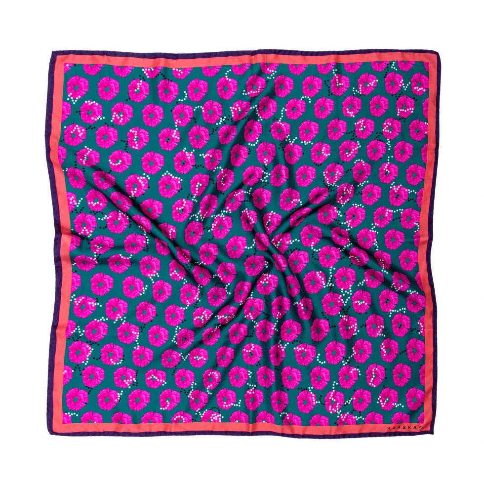 Apaszka jedwabna Hot Pink Kaaskas