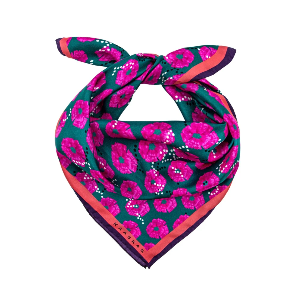 Apaszka jedwabna Hot Pink Kaaskas