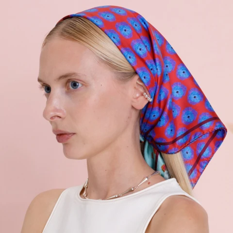 Apaszka jedwabna Poppy Red Kaaskas