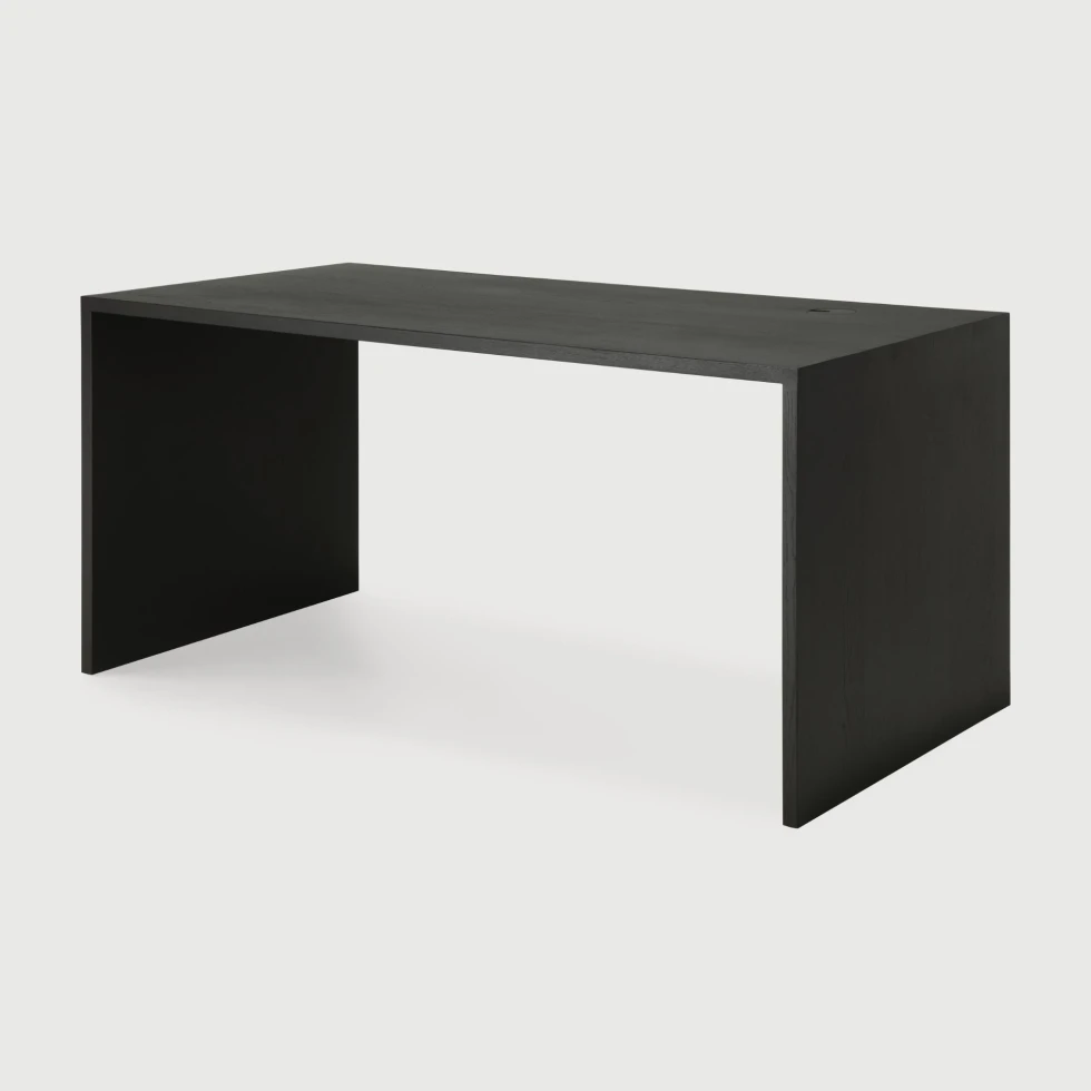 Biurko U dębowe czarne 160x80cm Ethnicraft