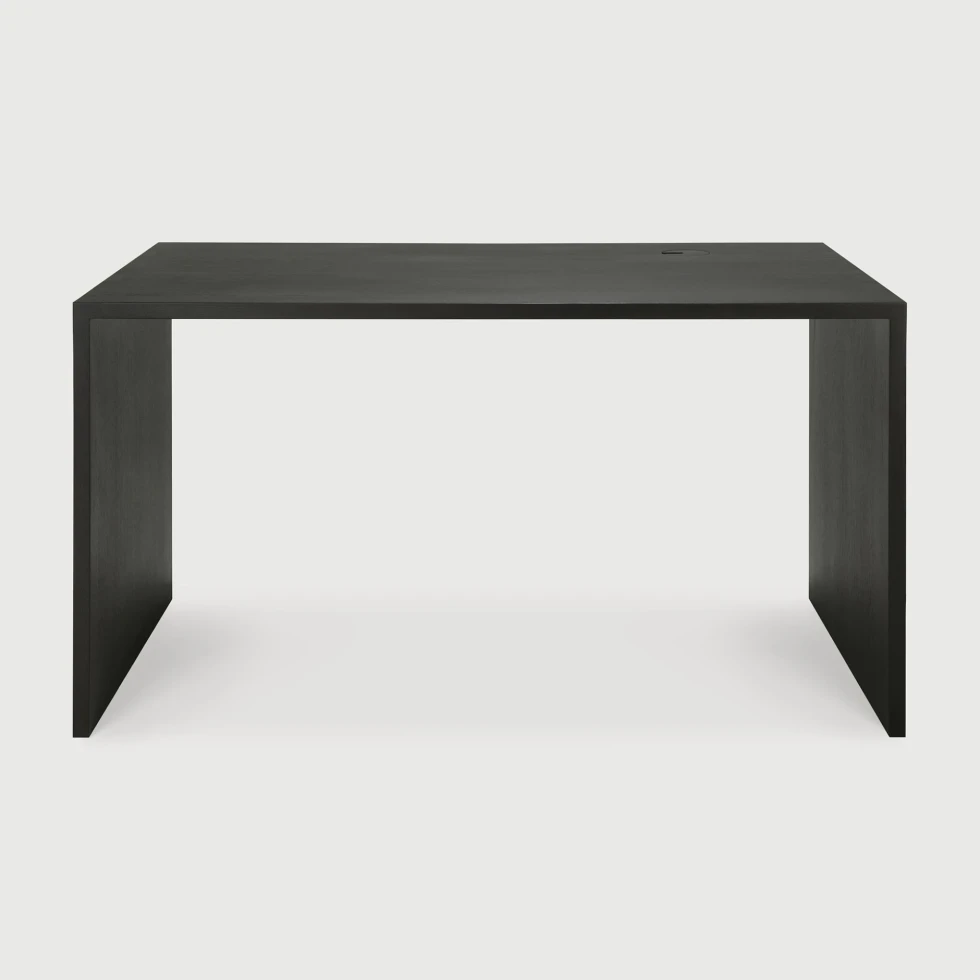 Biurko U dębowe czarne 140x70cm Ethnicraft