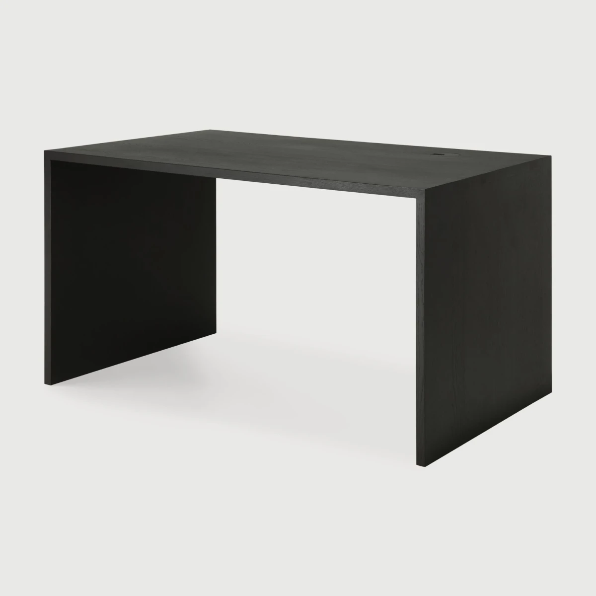 Biurko U dębowe czarne 140x70cm Ethnicraft