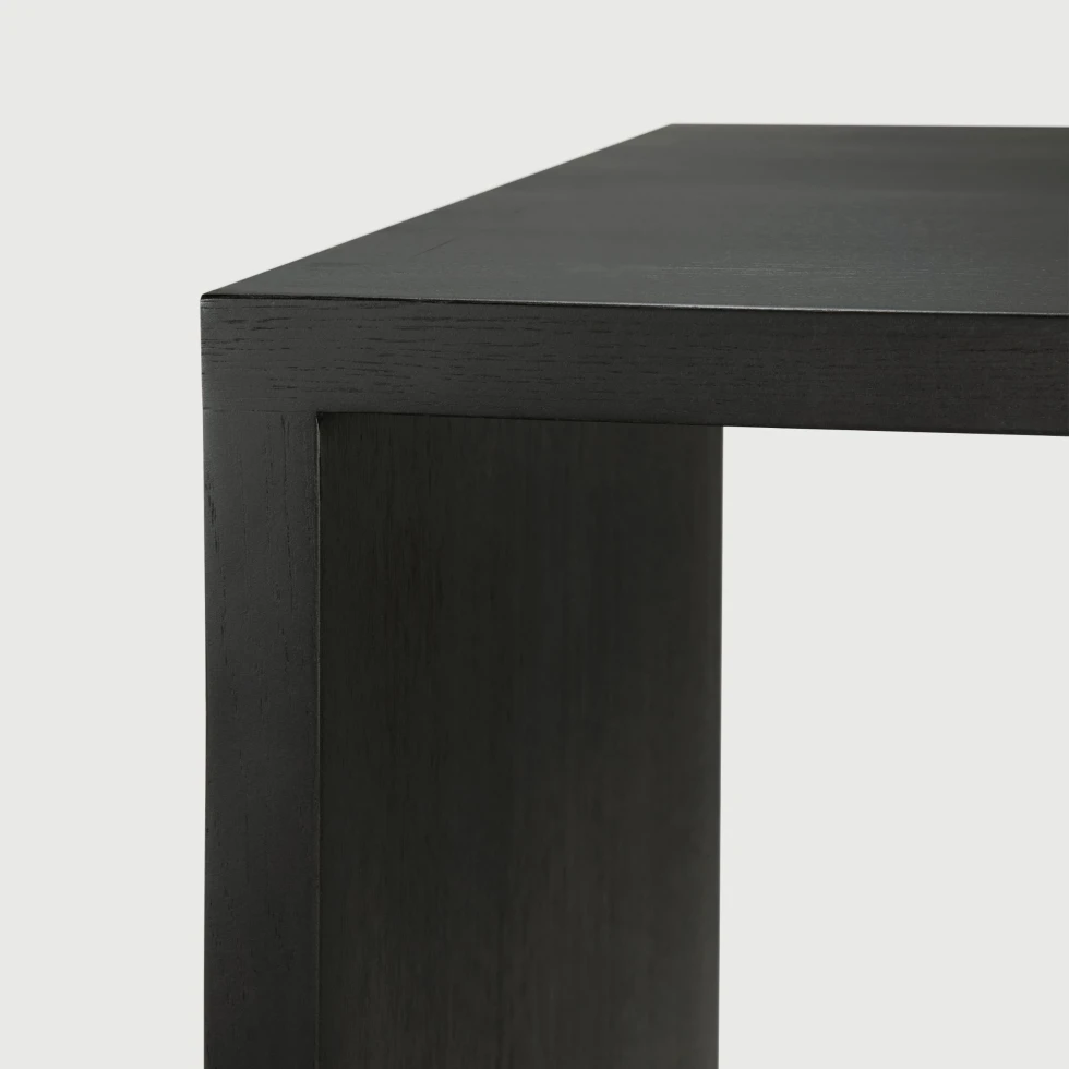 Biurko U dębowe czarne 140x70cm Ethnicraft