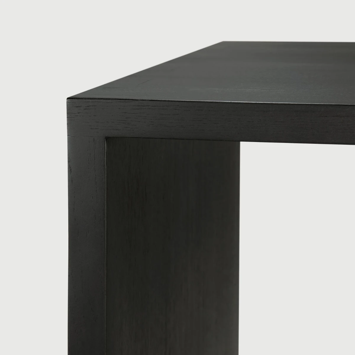 Biurko U dębowe czarne 140x70cm Ethnicraft