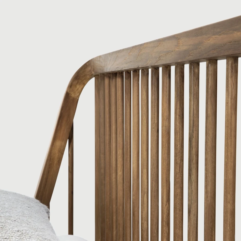 Łóżko z drewna tekowego Spindle Ethnicraft