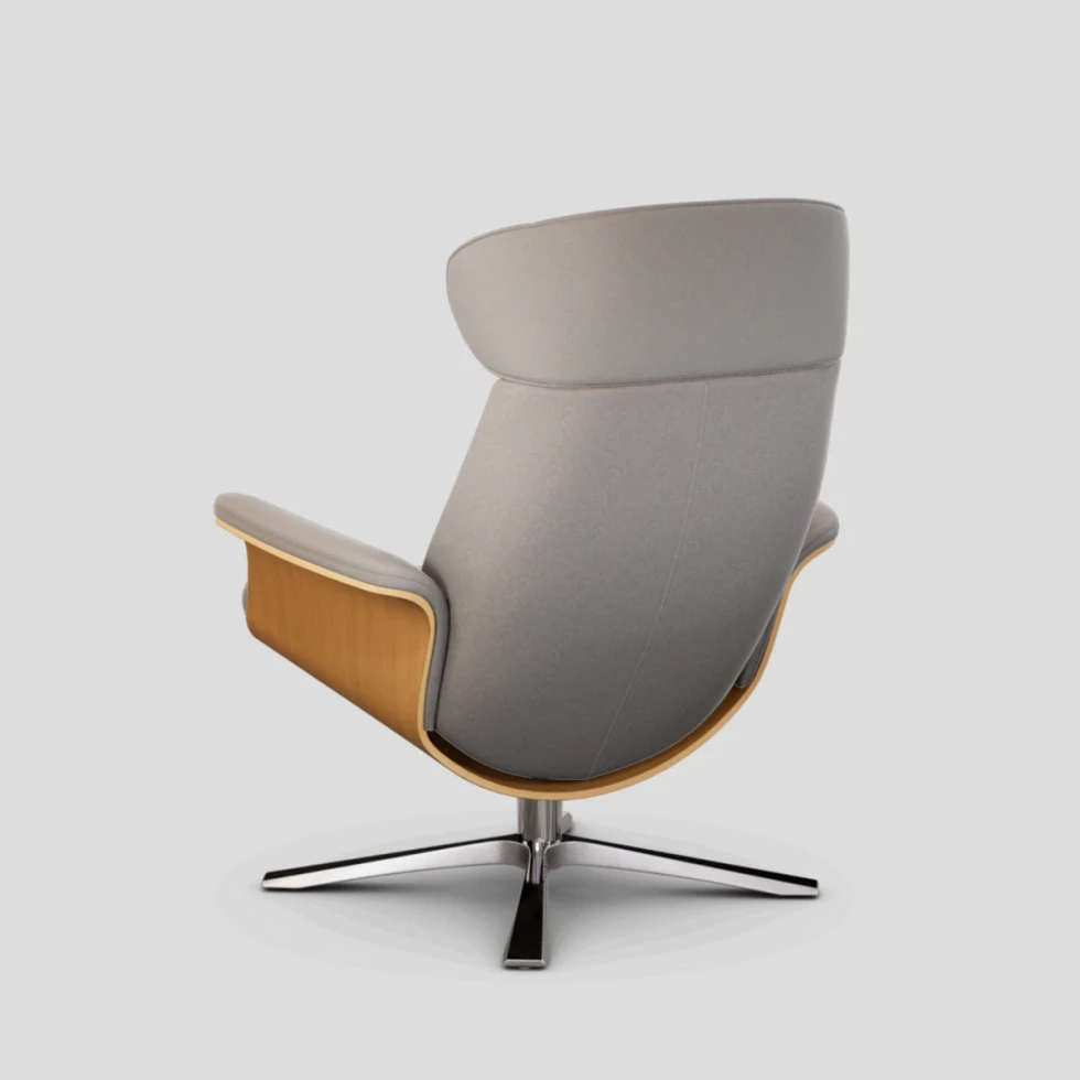 Fotel Timeout obrotowy z pamięcią Sheford Light Grey/Oak Conform