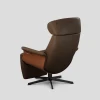 Fotel Timeout z podnóżkiem z pamięcią Bolzano Lava Walnut Conform