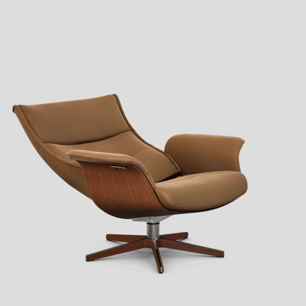 Fotel Prime Quattro obrotowy z pamięcią Eros Earth Walnut Conform