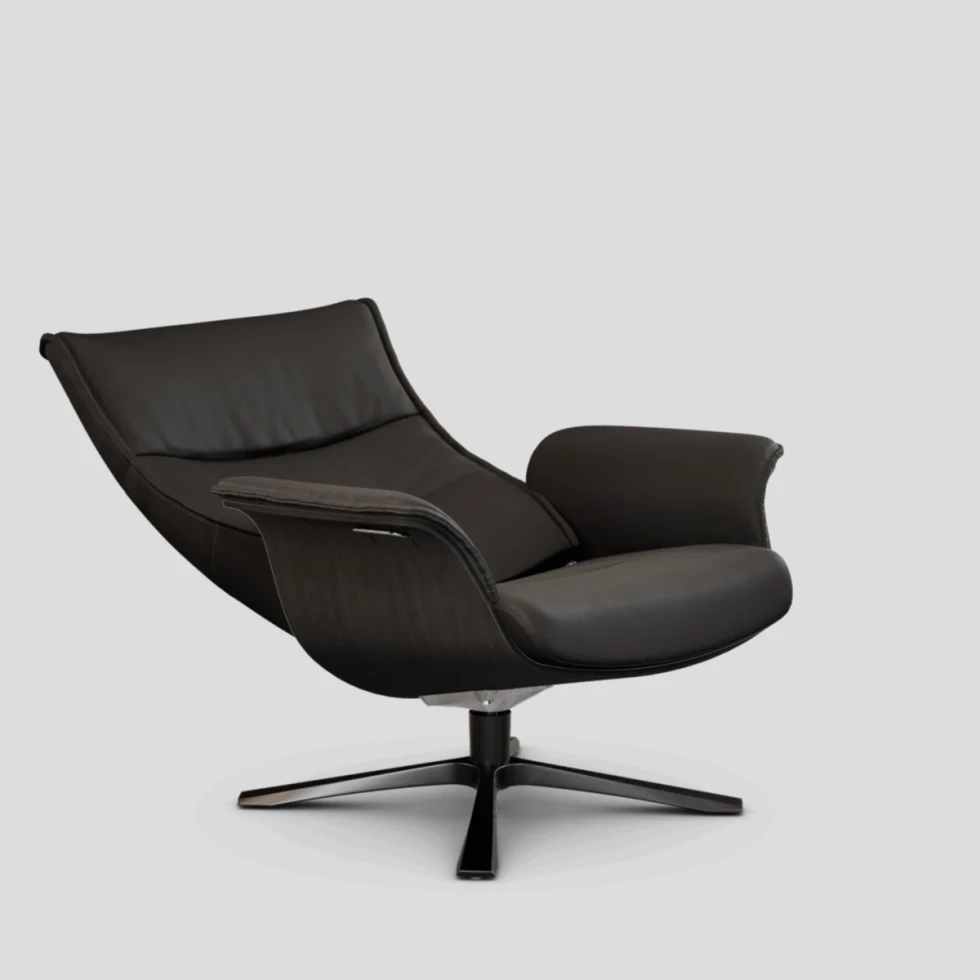 Fotel Prime Quattro obrotowy z pamięcią Fantasy Black Black Oak Conform