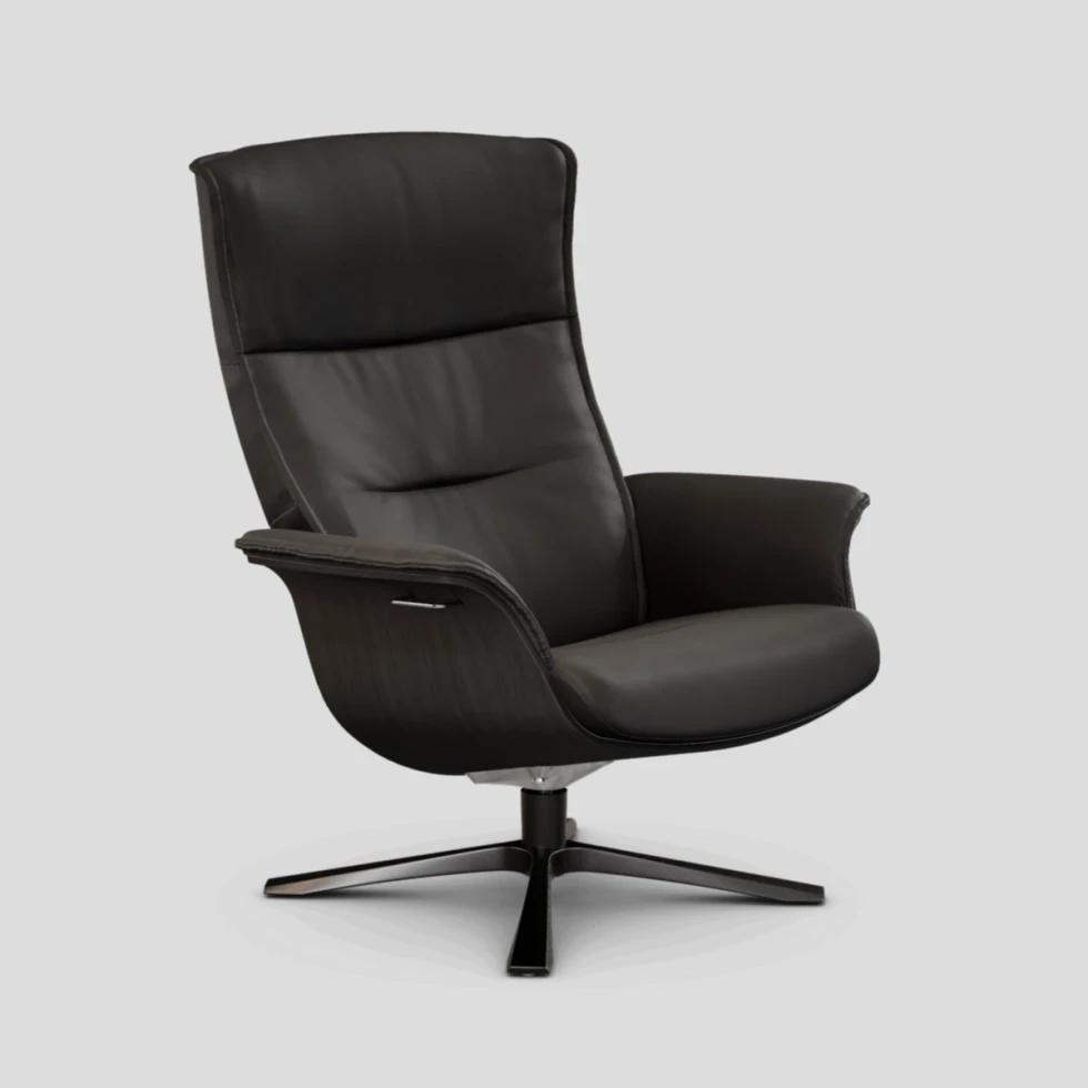 Fotel Prime Quattro obrotowy z pamięcią Fantasy Black Black Oak Conform