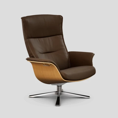 Fotel Prime Quattro obrotowy z pamięcią Fantasy Brown Oak Conform