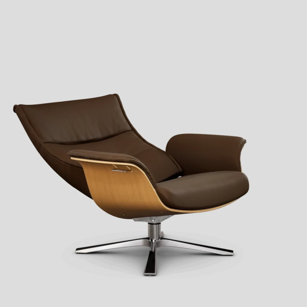 Fotel Prime Quattro obrotowy z pamięcią Fantasy Brown Oak Conform