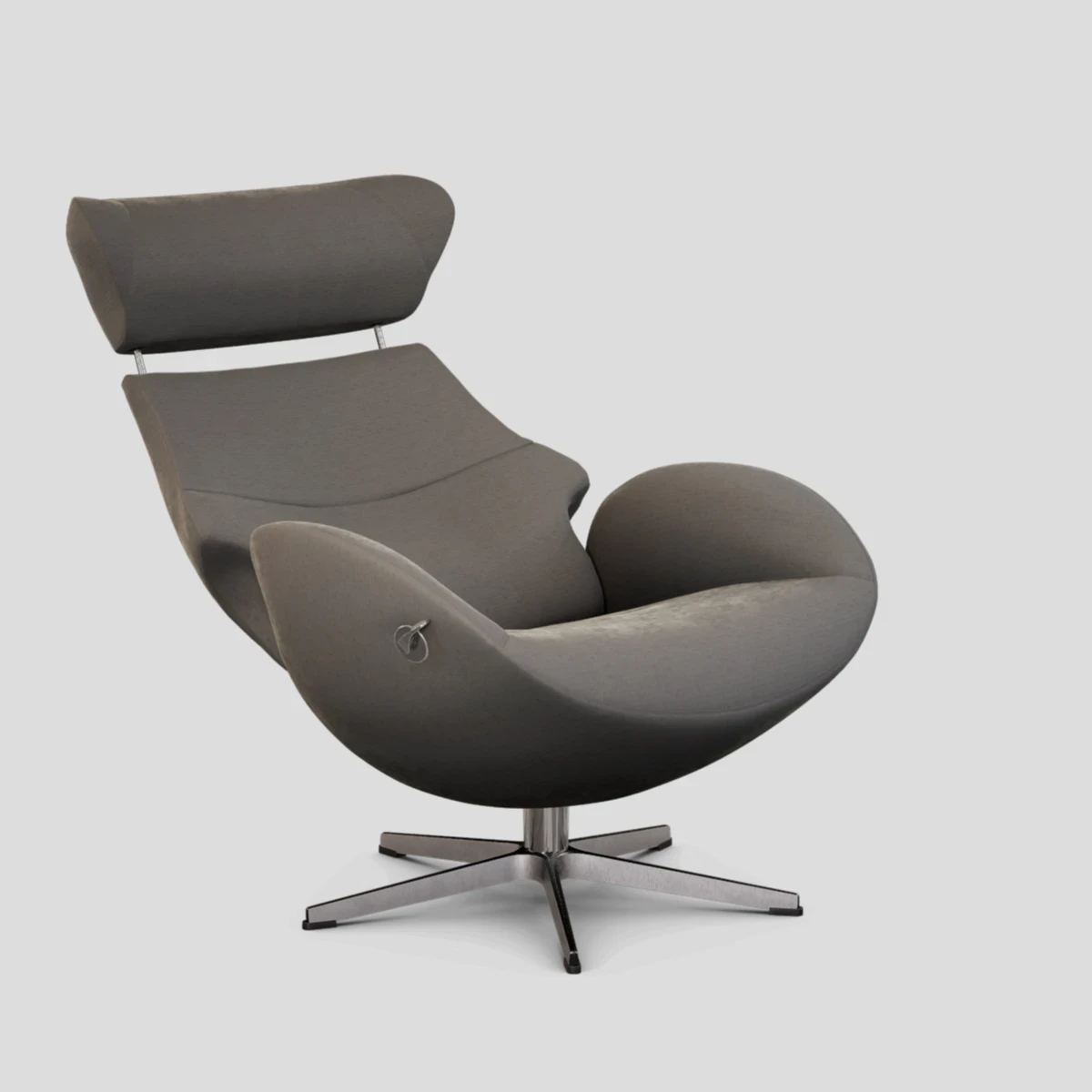 Fotel Globe obrotowy z pamięcią Evita Concrete Conform